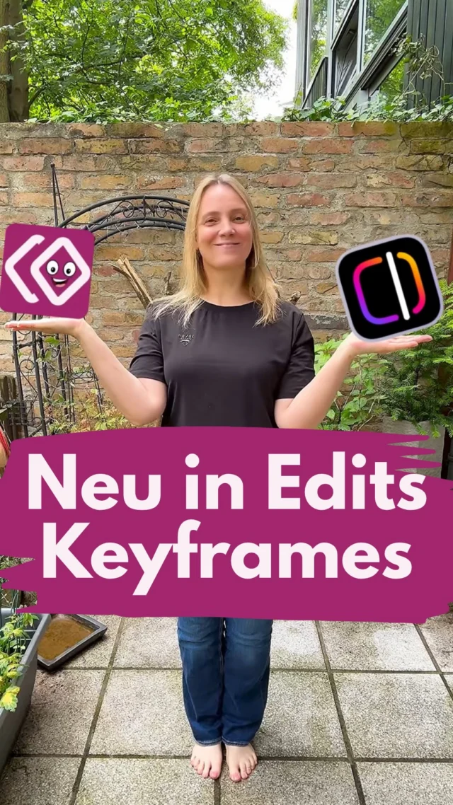 🔥 NEU in EDITS - Keyframes 🔥
Die Instagram-VideobearbeitungsApp Edits feiert ein neues Feature. 
Das sind Keyframes:
Stell dir vor, du hast ein Video und willst darin langsam reinzoomen.
Du sagst mit einem Keyframe am Anfang: „Hier soll das Bild normal bleiben.“
Und ein paar Sekunden später: „Hier will ich nah dran sein.“
Der zweite Keyframe wird dann automatisch gesetzt, wenn du das Bild in der Größe veränderst.
Edits kümmert sich jetzt um den sanften Zoom dazwischen. 
Du steuerst damit also, was sich wann wie verändert: Zoom oder auch eine Bilddrehung zB. 
In Programmen wie InShot kannst du mit Hilfe der Keyframes auch Text bewegen, die Farben/Sättigung langsam verändern, Objekte/Überlagerungen bewegen, einfach alles. 
Das zeige ich dir in REELly InShot. Kommentiere mit KURS für den Buchungslink. 
Edits steckt hier noch etwas in den Kinderschuhen, aber einer schöner visueller Hookeffekt lässt sich hiermit schon basteln. 
 _____________________________
Für mehr Tipps rund um die gewerbliche Nutzung von Instagram, Reels, Storys, Kurzvideos, Instagramwachstum, lizenzfreie Musik bist du hier goldrichtig.