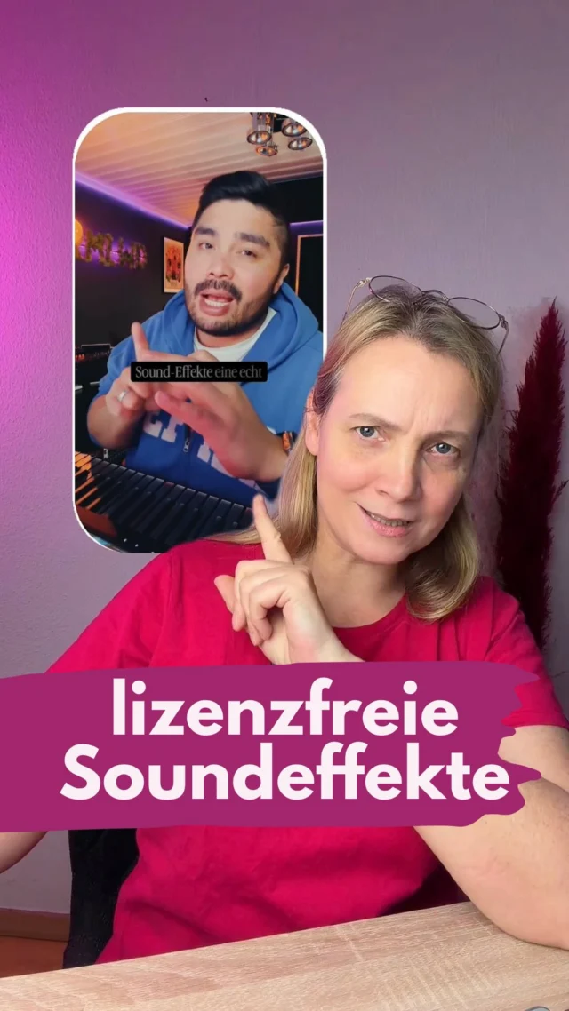 Soundeffekte sind nicht lizenzfrei, nur weil sie da sind. 
Auch in der Edits-App steht nirgendwo, dass sie kommerziell genutzt werden dürfen. 
Meta hat ja für die kommerzielle Nutzung extra die Soundcollection und da gibt’s auch jede Menge Soundeffekte zum Downloaden. 
So war bisher mein Worklfow. Bis heute. Ich habe mir nämlich mein Geschenk von @richmlwd.music bereits abgeholt und seine Soundeffekte bei InShot hochgeladen. Und ja, auch du wirst von ihm beschenkt 😁 Gehe auf sein Profil, kommentiere das letzte Reel und hol sie dir. 
DANKE RICH 🫶
_____________________________
Für mehr Tipps rund um die gewerbliche Nutzung von Instagram, Reels, Storys, Kurzvideos, Instagramwachstum, lizenzfreie Musik bist du hier goldrichtig.