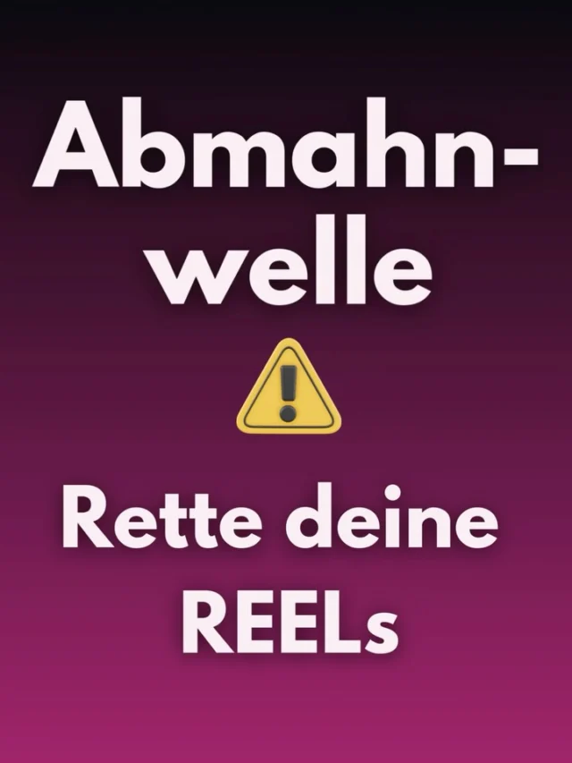 Rette deine Reels!
Von einer Abmahnwelle sehe ich nichts, denn seit 3 Jahren wird kontinuierlich abgemahnt, aber durch die Auseinandersetzung von Christian Wolf mit Sony gewinnt dieses Thema sehr viel Aufmerksamkeit. 
Bevor du jetzt panisch alles löschst, sichere dir deine Reels, die du mit Herzblut, Liebe und Leidenschaft erstellt hast und das ganz ohne Wasserzeichen, mit nur ein paar Klicks. Und poste sie mit erlaubter Musik neu.
Wenn du mir schon länger folgst, weiß ich, du brauchst diesen Post nicht wirklich, aber schicke ihn bitte an die, die jetzt gerade schwitzen. Danke 🫶
Musik: @paul__parker.official über @community_creator_music 🙌
_____________________________
Für mehr Tipps rund um die gewerbliche Nutzung von Instagram, Reels, Storys, Kurzvideos, Instagramwachstum, lizenzfreie Musik bist du hier goldrichtig.
