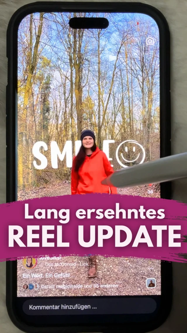 🔥 Jahre mussten wir warten. Jetzt ist es da. 
Statt ein Reel gedrückt zu halten, um es zu pausieren, reicht es jetzt, es 1x anzutippen. 
Ist es lange überfällig? JA
Finden wir es toll? JA
Feiern wir es? JAAAAAAA
Ich musste dazu die App aktualisieren 😉