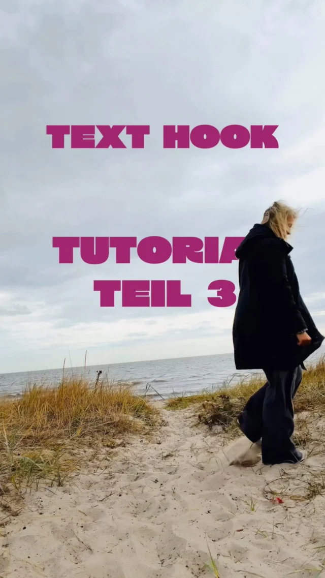 Klatsch deinen Text nicht einfach so aufs Video. Lass ihn mitspielen, mach ihn zum Teil des Videos.
Text-Hook kreativ einsetzen, Teil 2. 🌺
Heute wird’s ein kleines wenig bisschen fortgeschrittener, denn wir brauchen dafür wir Maske, Ebenen und Keyframes.
Falls du bei Maske, Ebenen und Keyframes jetzt noch denkst „Hä? Bitte was?“
Mein Edits-Kurs ist in the making. ☺️
Da lernst du auch, wie Masken, Ebenen und Keyframes funktionieren und wie du sie selbst einsetzen kannst, ohne jedes Mal irgendein Tutorial nachbauen zu müssen.
Trag dich in meinen Newsletter ein, dann erfährst du rechtzeitig, wenn der Kurs startet. 
Für den Link zu den REELly News kommentiere einfach mit NEWSLETTER. 
________________
Hi, ich bin Manja.
Für Tipps rund um die gewerbliche Nutzung von Instagram, Reels, Storys, Kurzvideos, Reichweitenaufbau und Musikrechte bist du hier genau richtig.